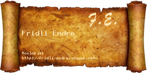 Fridli Endre névjegykártya